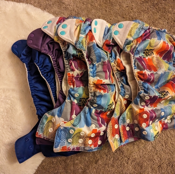 Used seven bum genius. All-in-one reusable diapers